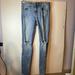 American Eagle Outfitters Jeans | Blue American Eagle Ripped Jeggings (Size 4). | Color: Blue | Size: 4