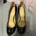 Michael Kors Shoes | Michael Kors Black Patent Peep Toe Heels | Color: Black | Size: 10