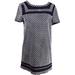 Anthropologie Dresses | Anthropologie Postmark Black & White Tweed Knit Short Sleeve Dress Size Medium | Color: Black/White | Size: M