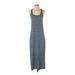 J.Crew Factory Store Casual Dress - A-Line Scoop Neck Sleeveless: Blue Print Dresses - Women's Size 2X-Small