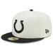 Men's New Era Cream/Black Indianapolis Colts Chrome Collection 59FIFTY Fitted Hat