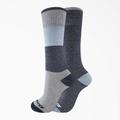 Dickies Women's Thermal Crew Socks, Size 6-9, 2-Pack - Dark Blue Heather One (L10868)