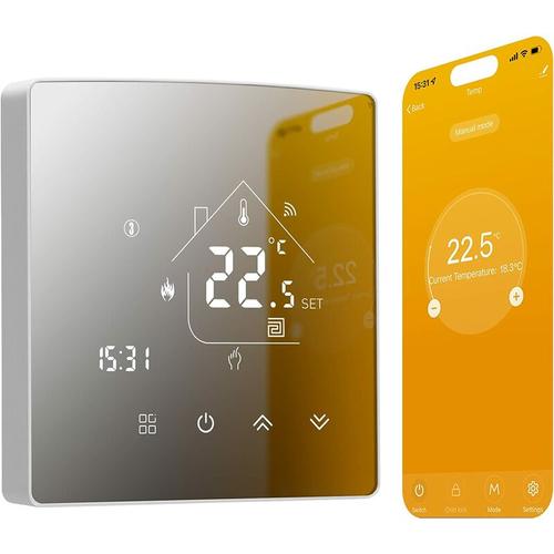 Joorrt - Beok Tuya Smart Thermostat Heizungsthermostat Spiegel Raumthermostat WiFi Thermostat