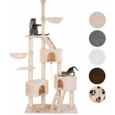 Happypet - Kratzbaum für Katzen deckenhoch CAT027-4 verstellbar 230-260 cm hoch, großer Kletterbaum