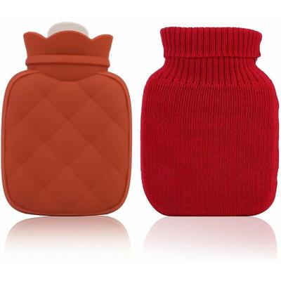 Silicone Hot Water Bottle - Pain Relief Hot Water Bottles, Mini Hot Water Bag, with Cover and