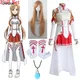 Costume de Cosplay Yuuki Asuna pour femmes collier de perruque robe uniforme Costume de combat