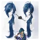 Genshin Impact Kaeya Cosplay Perruque 80cm de Long Bleu Encre Degré de Chaleur Cheveux