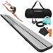 20' Air Tumble Mat Inflatable Track for Gymnastics,Electric Pump, Blk - Black - 20’ x 3.3’ x 4”