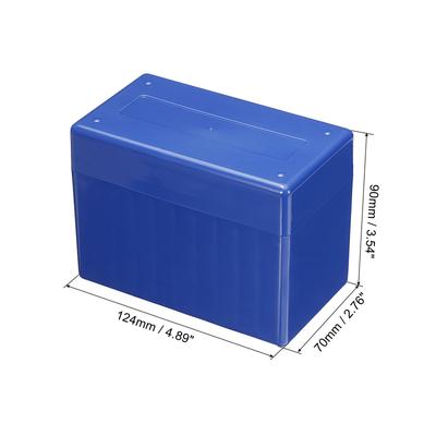 Coin Storage Box Coin Holder Case Container 10 Slot 4.9" x 2.8", Blue 2pcs