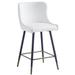 Contemporary Faux Leather and Metal 26" Counter Stool, Set of 2 - N/A