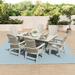 Polytrends Laguna 7-Piece Rectangular Poly Eco-Friendly All Weather Outdoor Dining Set