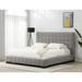 Safavieh Couture Vivaldi Tufted King Bed Upholstered/Polyester in Gray | 53 H x 83 W x 94.5 D in | Wayfair SFV4814B-K-2BX