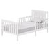 OxfordBaby Lazio Toddler Bed Wood in White | 28 H x 28 W x 53.75 D in | Wayfair 11719420