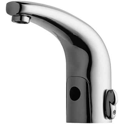 Chicago Faucets 116.121.AB.1T HyTronic Deck-Mounted Touch-Free Programmable Faucet with Traditional Spout and User Temperature Control