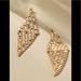 Anthropologie Jewelry | Nwt Anthropologie Gold Silver Diamond Drop Earrings! | Color: Gold/Silver | Size: Os