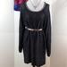 Free People Dresses | Free People Black Lenox Ribbed Sweater Dress L | Color: Black/White | Size: L