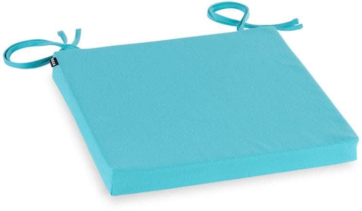 Stuhlkissen H.O.C.K. "Classic Uni Outdoor", blau (türkis, unifarben), B:40cm H:4cm L:40cm, Polyacryl, Dekokissen_Sitzkissen_Kissenhüllen, wasser- und schmutzabweisend