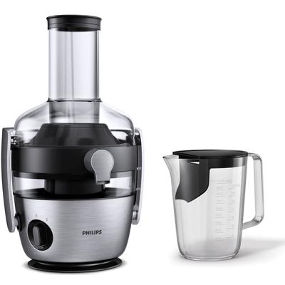 PHILIPS Entsafter "HR1921/20 Avance", silber (edelstahlgebürstet), B:25cm H:43,2cm T:29,6cm, Entsafter, mit GeoTech Sieb, QuickClean und Vorspülfunktion