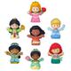 Fisher-Price HJW75 - Little People Disney Princess Spielzeug, Set mit 7 Figuren für Klein- und Vorschulkinder für Rollenspiele ab 18 Monaten