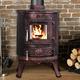 NRG 5KW Wood-Burning Stove Defra Approved Eco Design Stoves Cast Iron Fireplace Antique Bronze