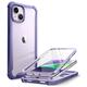 i-Blason Ares Designed for iPhone 14 Plus Case 6.7 inch (2022 Release), Dual Layer Rugged Clear Bumper Case with Built-in Screen Protector (Mauve)