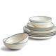 Royal Doulton Dinner Set - Gordon Ramsay Maze Denim Line- Stoneware Tableware Set of 12 - Dinner Plates, Side Plates and Cereal Bowls