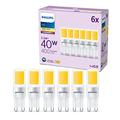 PHILIPS LED Classic G9 Capsule Light Bulb 6 Pack [Warm White 2700K - G9] 40W, Non Dimmable. for Home Indoor Lighting