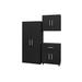 Eiffel 3-Piece Storage Garage Set in Matte Black - Manhattan Comfort 3-255BMC8