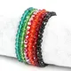 Bracelets colorés en cristal de verre pour femmes et filles perles de 6mm en corde à Distance
