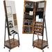 Mirror Jewelry Armoire Cabinet with Drawer