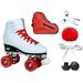 Epic Classic Women's Roller Skate Bundle White/Red
