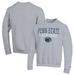 Men's Champion Heather Gray Penn State Nittany Lions Stack Logo Lacrosse Powerblend Pullover Sweatshirt