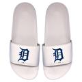 Youth ISlide White Detroit Tigers Primary Logo Motto Slide Sandals