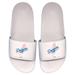 Men's ISlide White Los Angeles Dodgers Primary Logo Motto Slide Sandals