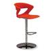 Gordon International Height Adjustable Kreature Pedestal Base Stool Plastic/Metal in Red | 39.75 H x 21.25 W x 21.75 D in | Wayfair 1106C-ORG/O