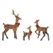 DcoolMoogl Reindeer Christmas Decorations Light-up Outdoor 3-Piece Reindeer Family Decoration for Outdoor Christmas Yard Decor