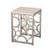 Everly Quinn Keralup Stainless Steel Accent Stool in Gray/White/Brown | 18 H x 14 W x 14 D in | Wayfair A61527D5A9A34ACBAA59BFEB30738F34