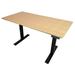 Inbox Zero Height Adjustable Standing Desk Wood/Metal in Black | 51.6 H x 30 W x 60 D in | Wayfair 0031263C8B9B4AE4BB3459709201AC13