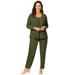 Plus Size Women's 4-Piece Knit Wardrober by The London Collection in Dark Olive Green (Size 18/20)