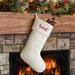 The Holiday Aisle® Glitter Knit Stocking Polyester/Cotton in Brown/Red | 10.5 H x 17.5 W in | Wayfair 1E19EB8CB3914D858E4CC59A2F08EED5