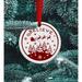 The Holiday Aisle® Believe in Xmas Holiday Shaped Ornament Ceramic/Porcelain in Red/White | 2.8 H x 2.8 W x 0.15 D in | Wayfair