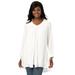 Plus Size Women's Flyaway V-Neck Tunic by Jessica London in White (Size 12 W) Long Shirt