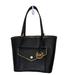Michael Kors Bags | Michael Kors Black Handbag Tote Frame Jet Set Saffiano Leather Medium | Color: Black/Gold | Size: Os