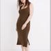 Madewell Dresses | Madewell Brodale Sweater Tank Dress Sz Small | Color: Green | Size: S