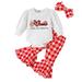 Toddler Girls Outfit Set Valentine S Day Long Sleeve Romper Bodysuits Hearts Printed Bell Bottoms Pants Headbands Kids Outfits Baby Gifts