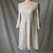 Free People Dresses | Free People Lace Cream Midi Dress With 3/4 Sleeves. Size Small | Color: Cream | Size: Sp