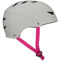 Nijdam Unisex-Jugend Pinky Swear Skate Helmet, Grau/Fuchsia, S