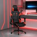 Vidaxl - Chaise de jeu avec repose-pied Noir et rouge Similicuir