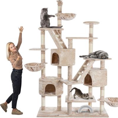 Kratzbaum deckenhoch 260 cm hoch, Kletterbaum sam – Großer xxl Katzenbaum Stabil für mehrere Image