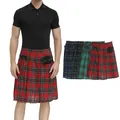 Costume de kilt irlandais de carnaval pour hommes jupe à carreaux nationale classique tenue de la